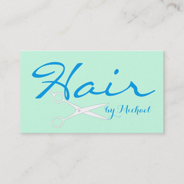Ernennung von Hair Stylist - Aero Blue Solid Terminkarte (Vorderseite)
