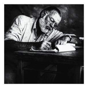 Ernest Hemingway in Kenia Fotodruck