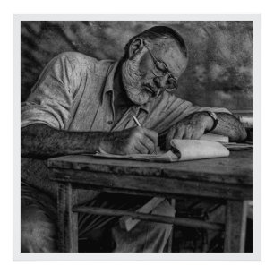 Ernest Hemingway in Kenia Fotodruck