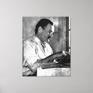 Ernest Hemingway in Kenia Leinwanddruck