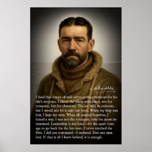 Ernest Shackleton - heroischer Antarktis-Explorer Poster