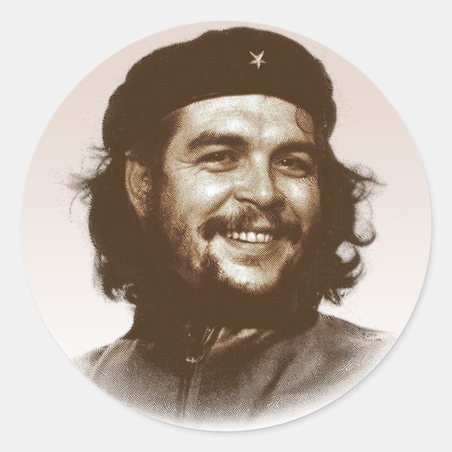 Ernesto Che Guevara Smile Runder Aufkleber (Vorderseite)