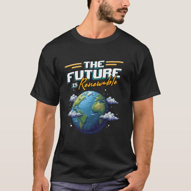 Erneuerbare Energie des Earth Day T-Shirt (Vorderseite)