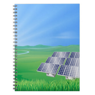 Erneuerbare Energie Solar Notizbuch Notizblock