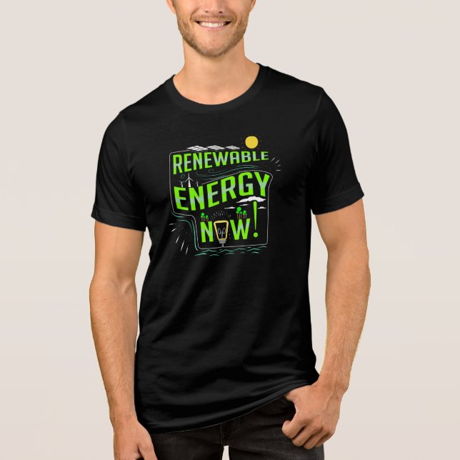 Erneuerbare Energien: Bewusstsein für den Klimawan Tri-Blend Shirt (Vorderseite)