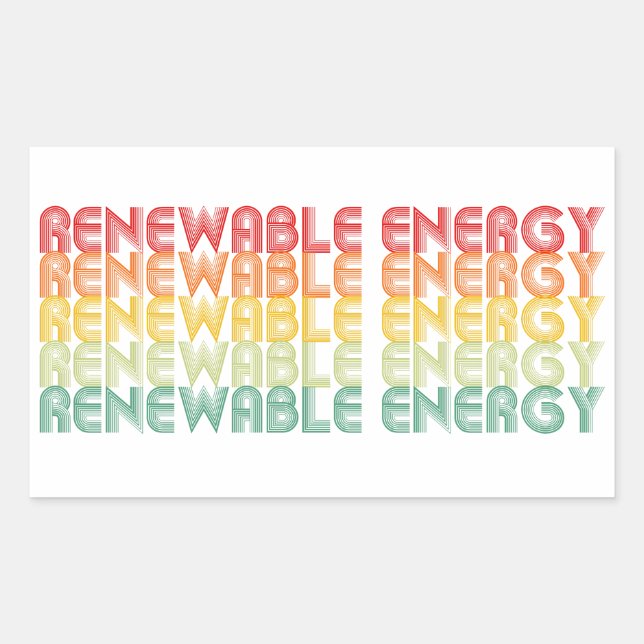 Erneuerbare Energien Rechteckiger Aufkleber (Vorderseite)