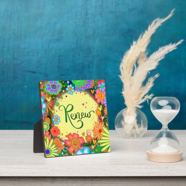 Erneuern der Hübschen floral whimsical Inspiration Fotoplatte (InSitu)