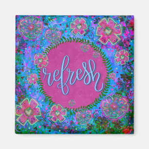 Erneuern Hübscher Spaß Inspirierend Blumen-Inspiri Magnet