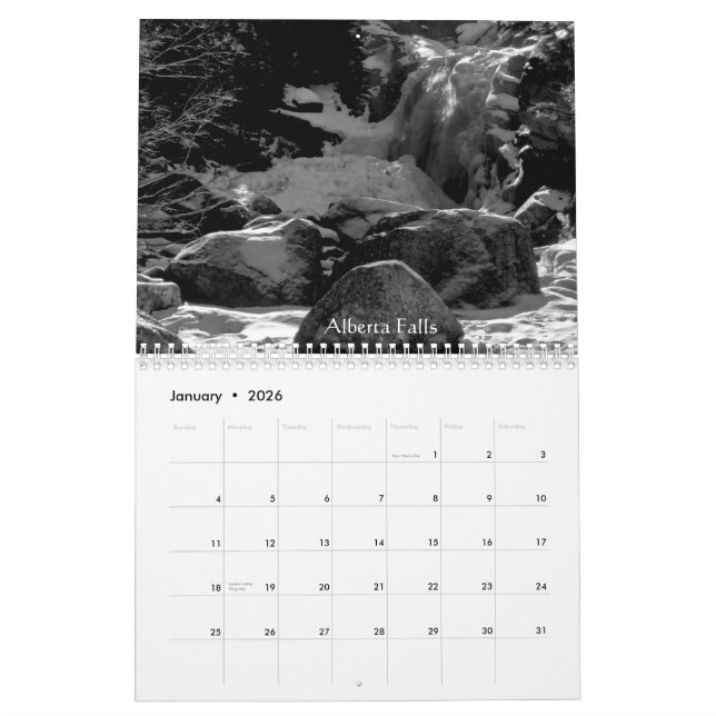 Erneuerndas wasser-Kalender der Natur Kalender (Jan 2026)