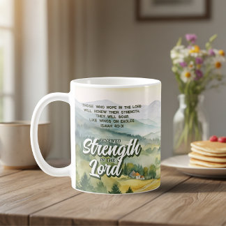 Erneuerte Kraft im Herrn Christliche Schrift Kaffeetasse