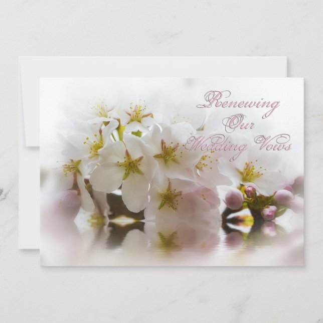 Erneuerung der Ehestimmen - EinladungenKirschblüte Einladung (Vorderseite)