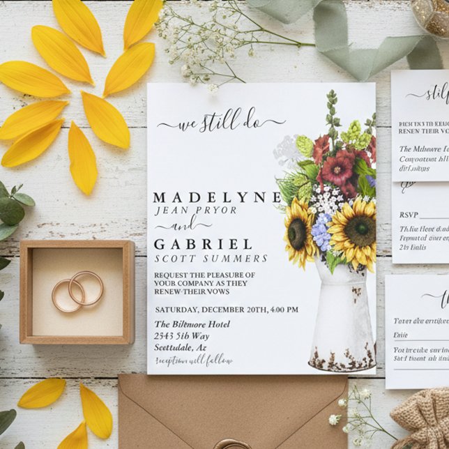 Erneuerung der Wasserfarbe Whimsical Sonnenblumen  (Von Creator hochgeladen)