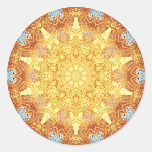 Erneuerungs-Mandala-Aufkleber Runder Aufkleber (Vorderseite)