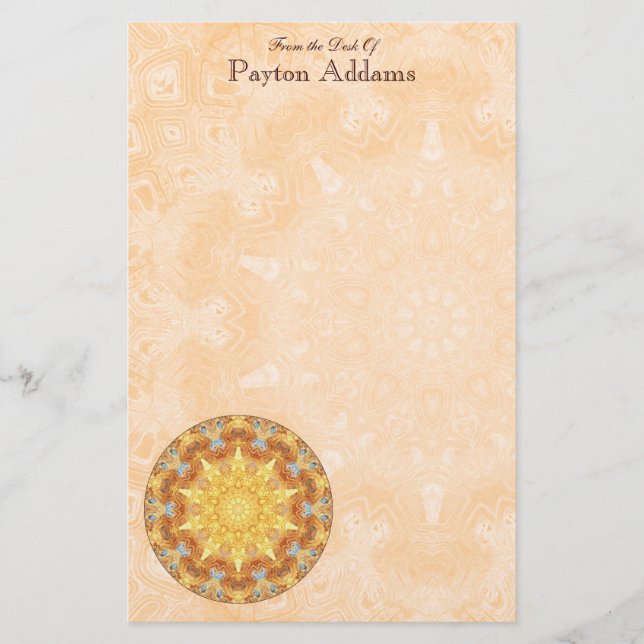 Erneuerungs-Mandala-kundenspezifisches Briefpapier (Vorderseite)