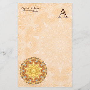 Erneuerungs-Mandala-Monogramm-Briefpapier Briefpapier