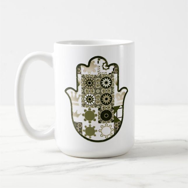 Erneut Khamsa Hand Patchwork 1 Kaffeetasse (Links)
