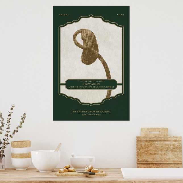 ERNEUT WACHSEN V1 - Werteplakatpapier (Matte) Poster (Küche)