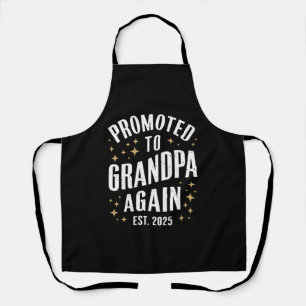 Erneut zum Opa befördert 2025 Bald Großvater  Schürze