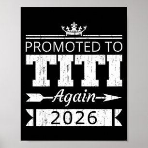 Erneut zum Titi befördert 2026 Tante Reveal Vintag Poster