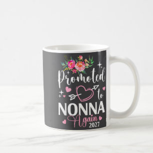 Erneut zur Nonna befördert Est 2027 Blumenherz  Kaffeetasse