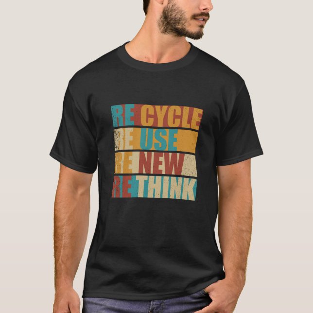 Erneute Neuüberlegung der Wiederverwendung gerecyc T-Shirt (Vorderseite)