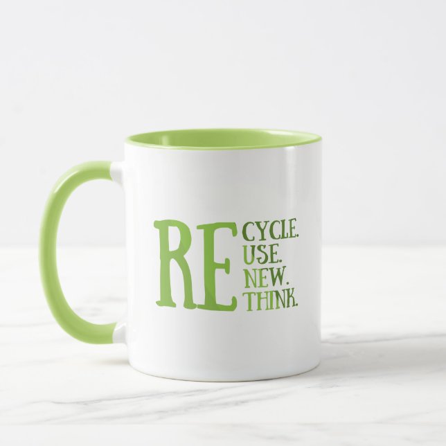 Erneute Neuüberlegung der Wiederverwendung gerecyc Tasse (Links)