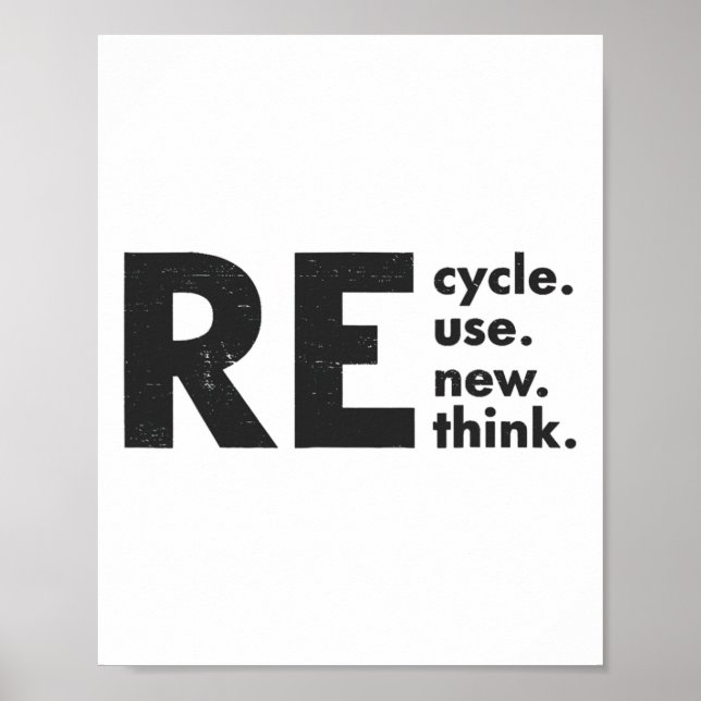 Erneute Nutzung gerecycelt Erdatmosphäre neu überd Poster (Vorne)