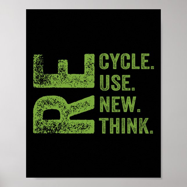 Erneute Nutzung gerecycelt Erdatmosphäre neu überd Poster (Vorne)