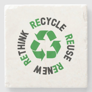 Erneute Nutzung gerecycelt Erdatmosphäre neu überd Steinuntersetzer