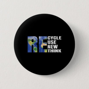 Erneute Nutzung recycle Earth Day Öko Awarenes übe Button