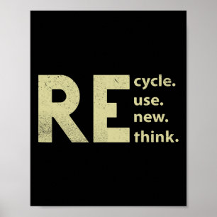 Erneute Nutzung recycle Erdtag neu denken 1 Poster
