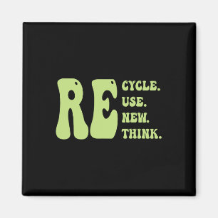 Erneute recycle Groovy Earth Day Niedlich Magnet