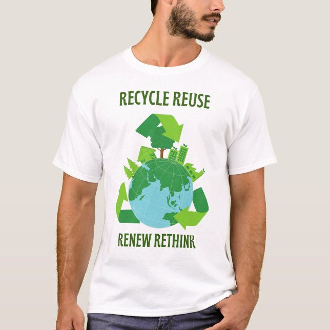 Erneute Wiederverwendung gerecycelt T-Shirt (Vorderseite)