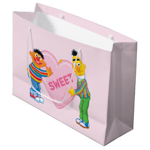 Ernie & Bert Big Valentine's Heart Große Geschenktüte