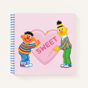 Ernie & Bert Big Valentine's Heart Notizbuch