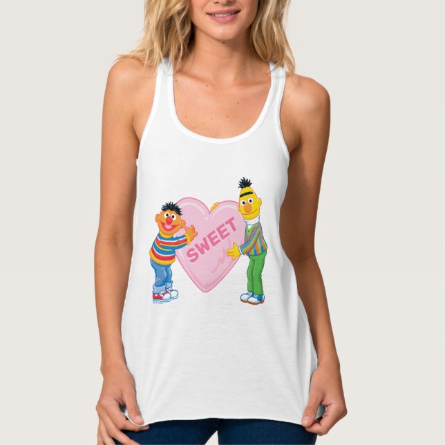 Ernie & Bert Big Valentine's Heart Tank Top (Vorderseite)