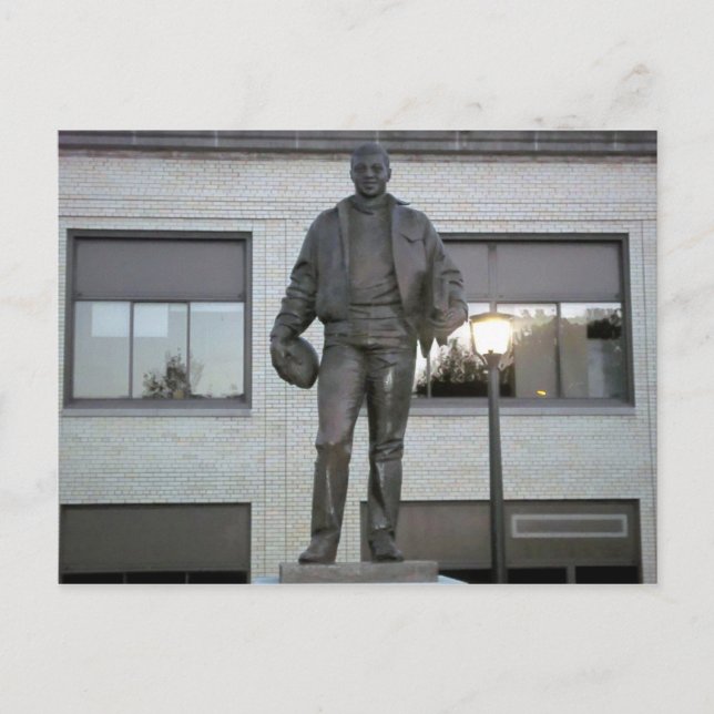 Ernie Davis Memorial Statue in Elmira, NY Postkarte (Vorderseite)