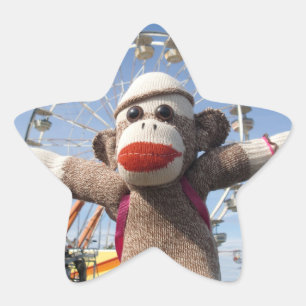 Ernie le Sock Monkey Star Sticker