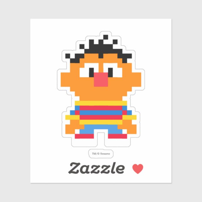 Ernie Pixel Art Aufkleber (Blatt)