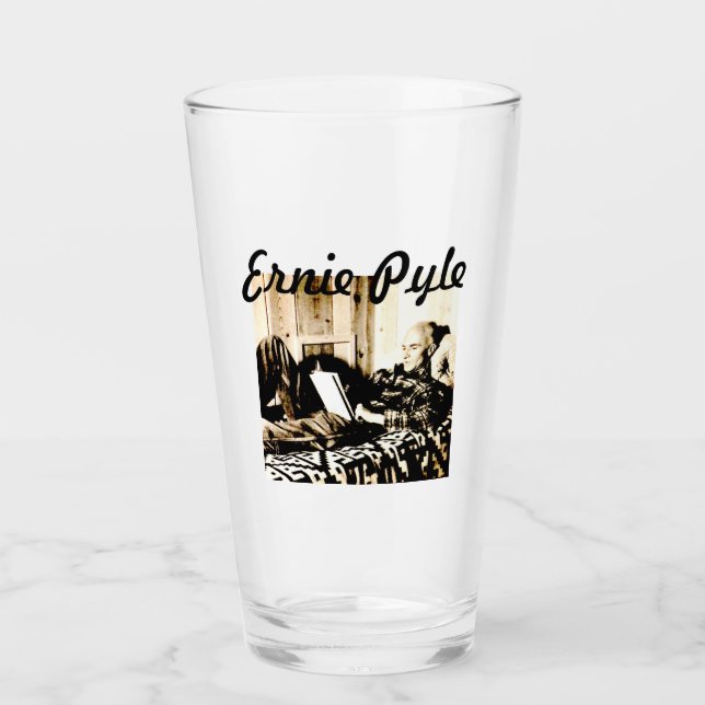 ERNIE PYLE BIER GLASS RECLINING GLAS (Vorderseite)