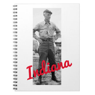 ERNIE PYLE GEWUNDENES NOTIZBUCH INDIANA NOTIZBLOCK