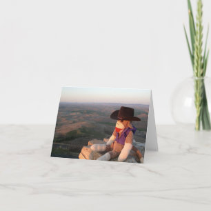 Ernie the Sock Monkey Palouse Washington Notecard Feiertagskarte