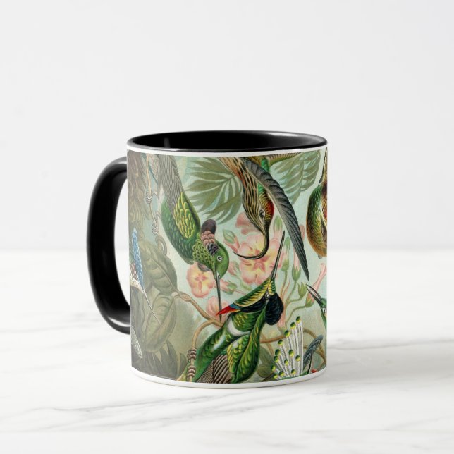 Ernst Haeckel Art Print: Trochilidae Tasse (Vorderseite Links)