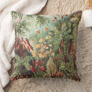Ernst Haeckel Moos Naturdruck Dark Academia Kissen