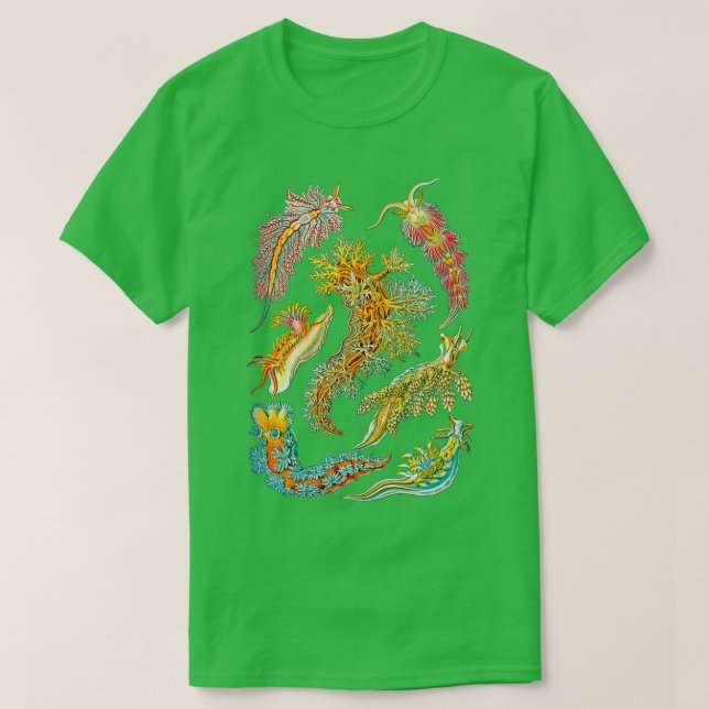 Ernst Haeckel NudiBranssee Slugs T-Shirt (Design vorne)