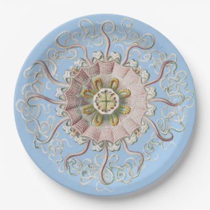 Ernst Haeckel Schiffs-Pink Qualle Medusa Pappteller
