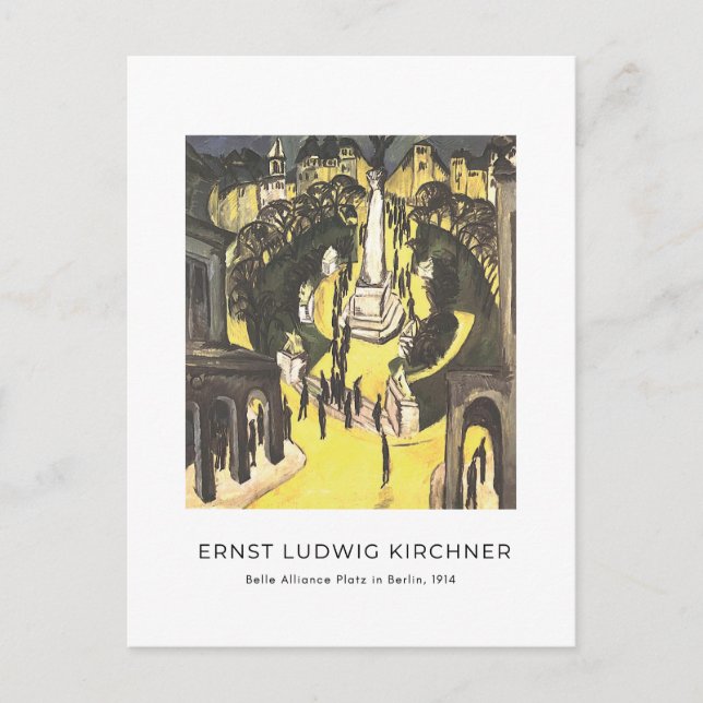 Ernst L. Kirchner - Belle Alliance Platz in Berlin Postkarte (Vorderseite)