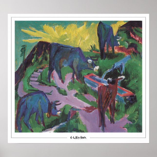 Ernst Ludwig Kirchner Affiche d'art Zedign #6 (Devant)