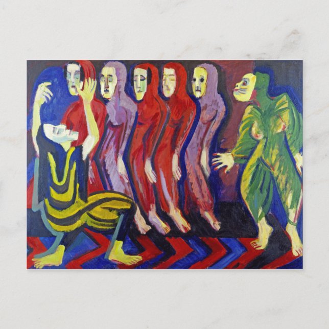 Ernst Ludwig Kirchner - Todestanz von Mary Wigman Postkarte (Vorderseite)