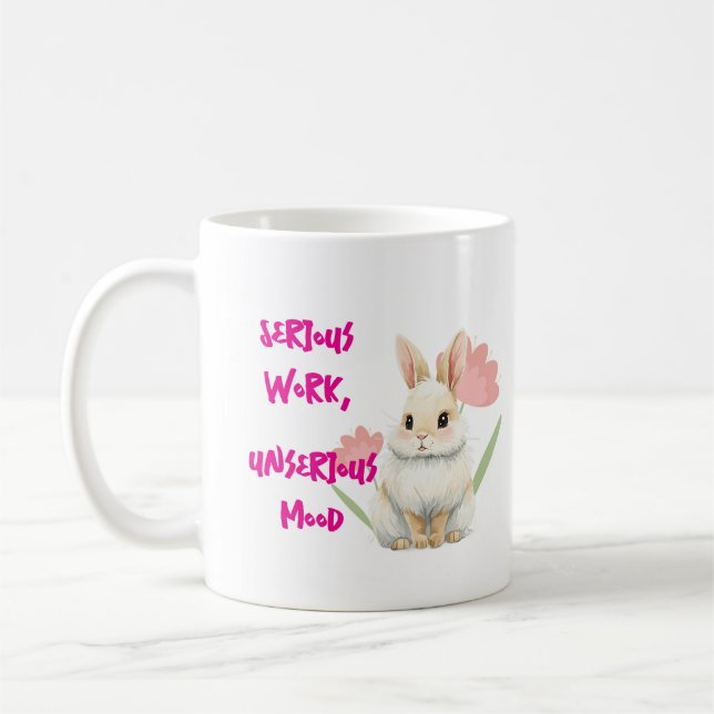 Ernste Arbeit, unernste Stimmung Kaffeetasse (Links)